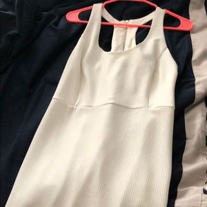 White ribbed bodycon dress